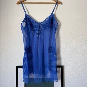 Victoria's Secret Royal Blue Lace Slip